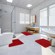 3 db-os fürdőszőnyeg készlet, 50x40 cm, kék, csúszásmentes