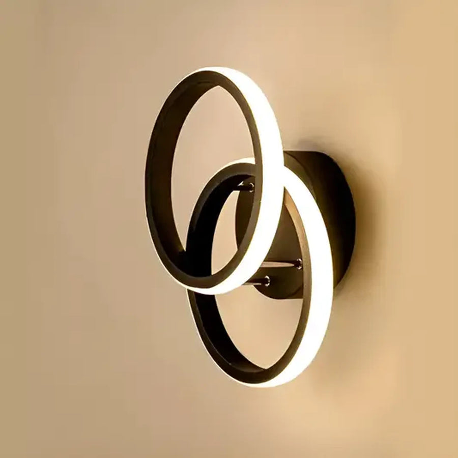 A LED LED -csúcs 24W, 2 kör, hideg/forró/semleges fény, fekete kering