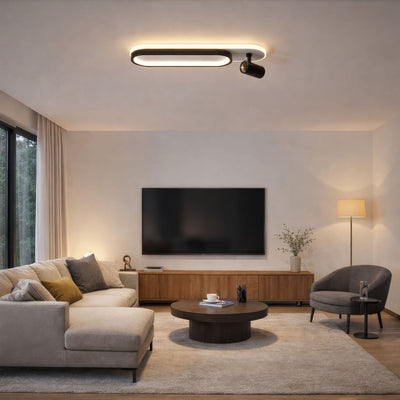 LED csillár állítható projektorral FISSO Camilla 49W, fény 3000/4000/6000k, fekete