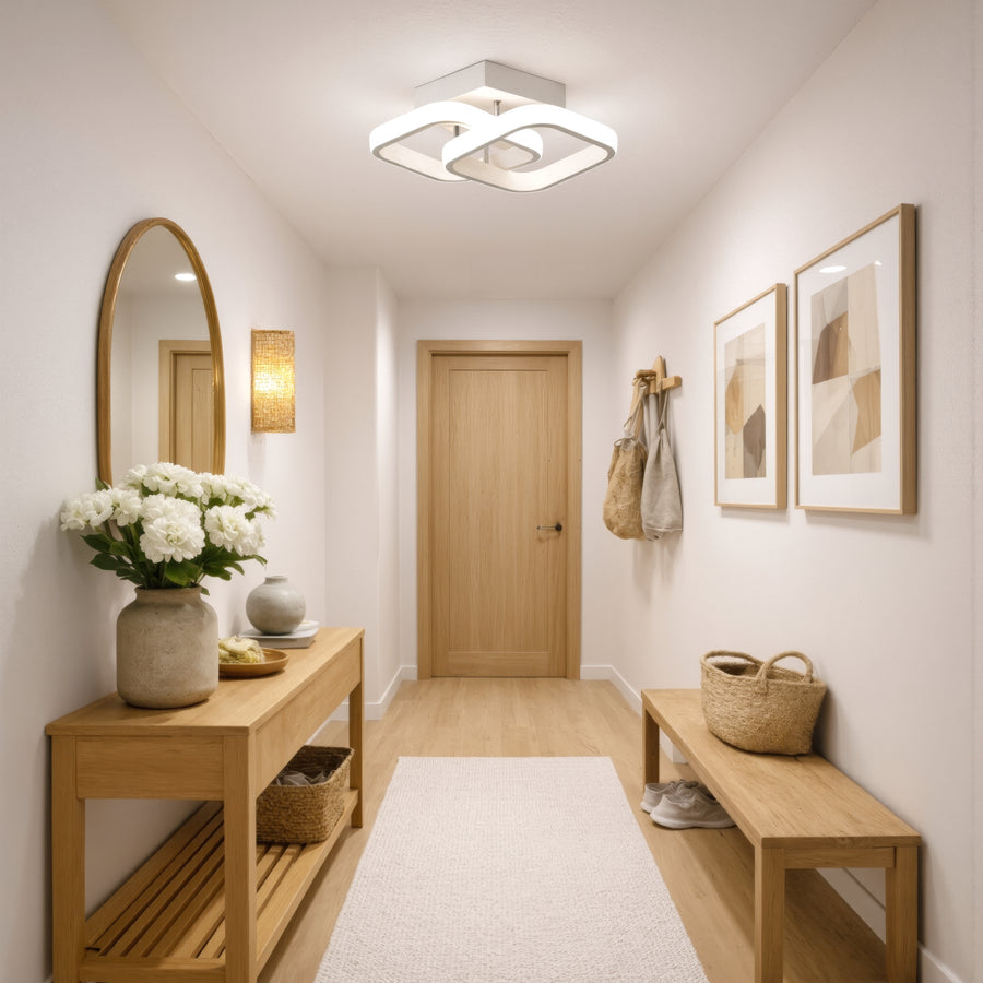 VERTEX Mátrix LED csillár, átlapoló gyémántok, fém keretek, 11 W, 2 gyémánt, hideg/meleg/semleges fény 3000K/4000K/6000K, fehér