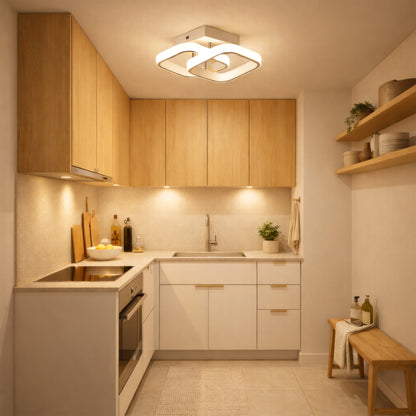 VERTEX Mátrix LED csillár, átlapoló gyémántok, fém keretek, 11 W, 2 gyémánt, hideg/meleg/semleges fény 3000K/4000K/6000K, fehér