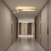LED csillár állítható projektorral FISSO Camilla, 48W, hideg/meleg/semleges fény 3000K/4000K/6000K, fényes arany, fém és akril