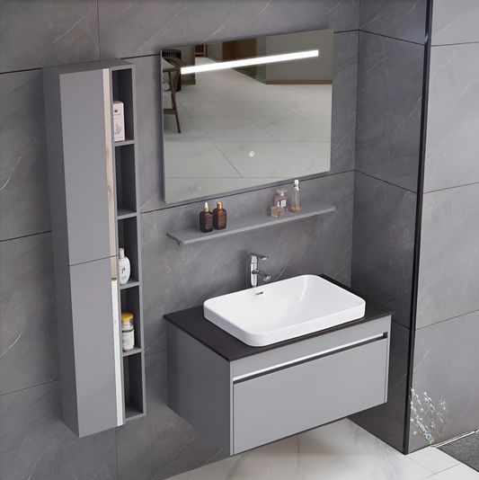 Annelise bútorkészlet LED-es tükörrel, gardrób PV0017T/60 szürke