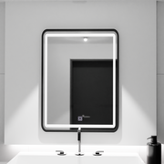 Téglalap alakú LED -tükör, 60x80 cm, árnyék alaptés