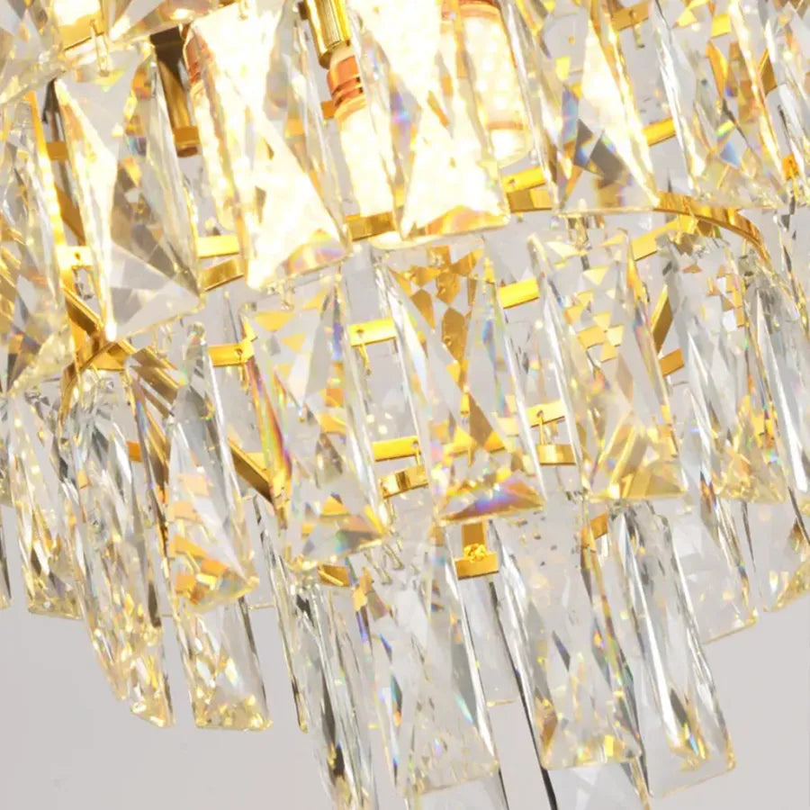 Crystal Chandelier Versailles Noble 4XE14, 40 cm átmérőjű, fényes és fehérarany, állítható magasság
