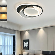 LED -csillár 76W -os Chiara távirányítóval, 3 kör, hideg/forró/semleges fény, átkozott, fekete