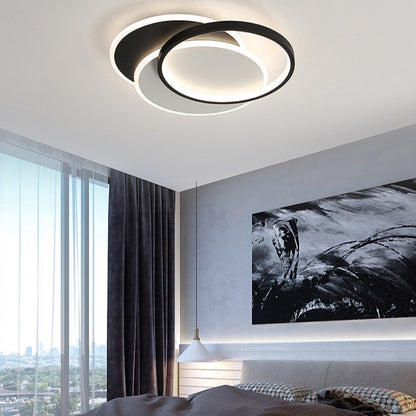 LED -csillár 76W -os Chiara távirányítóval, 3 kör, hideg/forró/semleges fény, átkozott, fekete