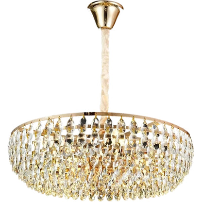 Kristály csillár CC1677/400GD, 4xE14, fényes arany, állítható magasságú, fém és kristály