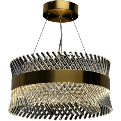 ALHAMBRA Nobile kristálycsillár, LED, 52 W, átmérő 40 cm, meleg/hideg/semleges fény, szabályozható, állítható magasságú, arany