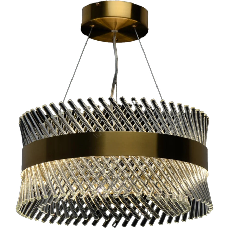 ALHAMBRA Nobile kristálycsillár, LED, 52 W, átmérő 40 cm, meleg/hideg/semleges fény, szabályozható, állítható magasságú, arany
