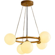 Lustra LOFT Chamber, 5x G9, Alb Auriu, Metal, Inaltime Reglabila, Modern Lustre Moderne Default Title Alessandro Design
