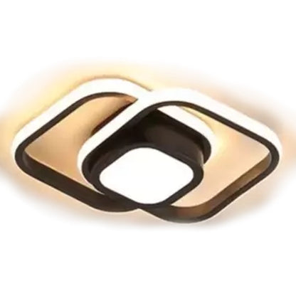 DUOFORM LED csillár, 21 W, 3 négyzet, hideg/meleg/semleges fény, fekete