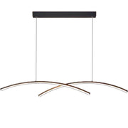 LED csillár távirányítóval FLUIRA, 52W, Hideg/Meleg/Semleges fény, Szabályozható, Fekete