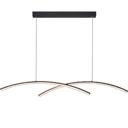 LED csillár távirányítóval FLUIRA, 52W, Hideg/Meleg/Semleges fény, Szabályozható, Fekete