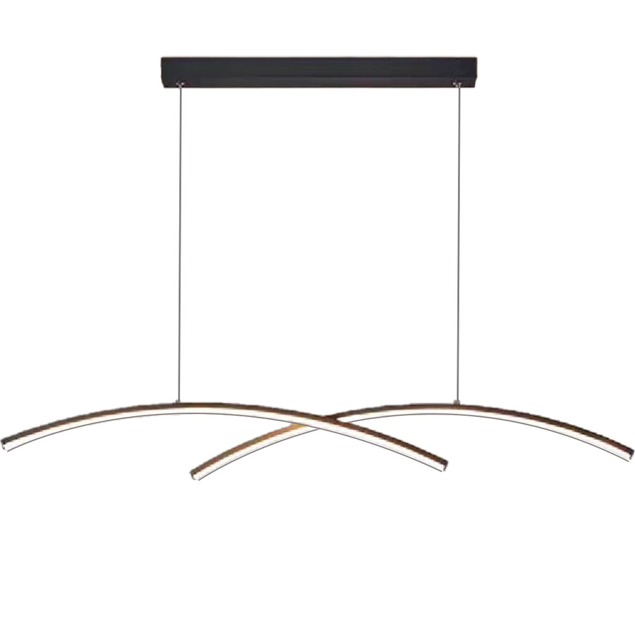 LED csillár távirányítóval FLUIRA, 52W, Hideg/Meleg/Semleges fény, Szabályozható, Fekete