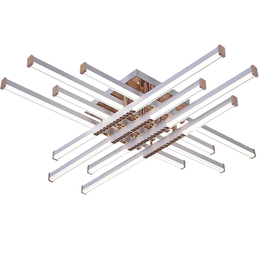 LED csillár távirányítóval LT178/6WH, 84W, 6 elem, hideg/meleg/semleges fény, szabályozható, fehér