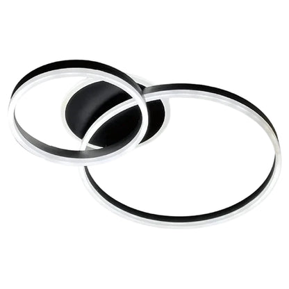 LED csillár távirányítóval RINOVA 66W, 2 kör, hideg/meleg/semleges fény, szabályozható, fekete