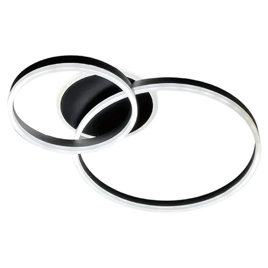 LED csillár távirányítóval RINOVA 66W, 2 kör, hideg/meleg/semleges fény, szabályozható, fekete