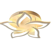 LED csillár távirányítóval LOTUS 54W, 5 szirom, hideg/meleg/semleges fény, szabályozható, fehér