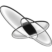 LED csillár távirányítóval ORBITA 74W, 3 elem, ovális, hideg/meleg/semleges fény, szabályozható, fekete