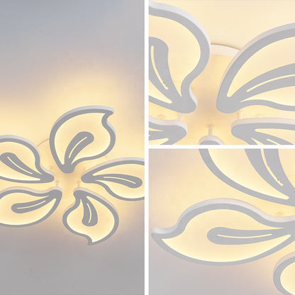 LED -csillár Jasmine 73W távirányítóval, 5 szirom, hideg/forró/semleges fény, instabil, fehér
