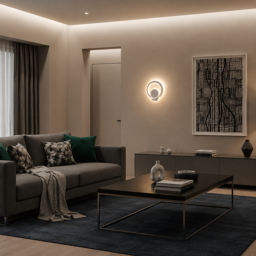 Vigyen fel Urban LED 19W kerek könnyű hideg/meleg/neutra akril és fehér fém