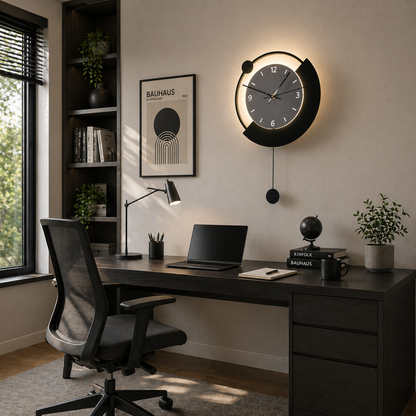 Dekoratív LED fali lámpa ARC Ø30 cm Hideg/Semleges/Meleg fény Fekete Beltéri fali lámpák Alapértelmezett cím Alessandro Design