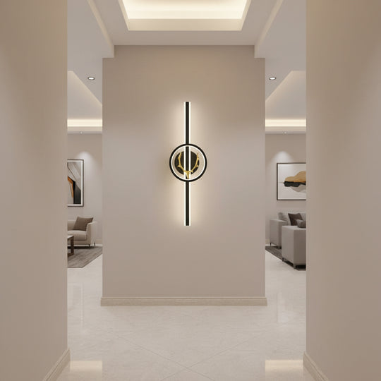 Dekoratív LED lámpa CERBOS, 42W, 60cm, meleg / semleges / hideg fény, fekete, fém és akril