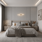 LED dekoratív fali lámpa FYAN, 48W, 59x14cm, meleg / semleges / hideg fény, arany, fém és akril