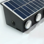 Solaris kültéri LED fali lámpa, 8 fényforrás, meleg fény, fekete kültéri fali lámpa Alapértelmezett cím Alessandro Design