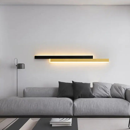 LINIUS LED csillár 29 W, 2 elem, lineáris, meleg/semleges/hideg fény, arany fekete belső fali lámpák alapértelmezett cím Alessandro Design