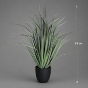 Műnövény Dracaena típusú díszfű, 93 cm, zöld, cserép nélkül