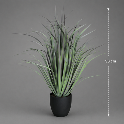 Műnövény Dracaena típusú díszfű, 93 cm, zöld, cserép nélkül