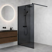Paravan duș Walk-In 100x195 cm, sticlă securizată 8 mm, gri, profil metalic rezistent