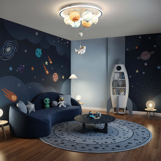 ASTRONAUT LED csillár távirányítóval, 51W, hideg/meleg/semleges fény, fehér kék