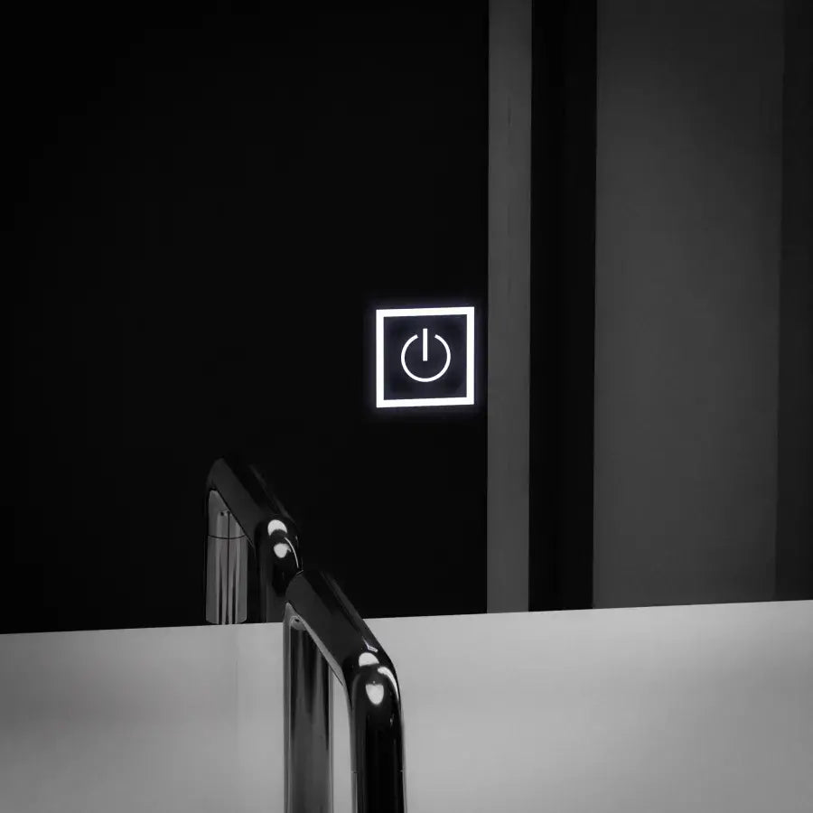 Téglalap alakú LED -tükör, 60x80 cm, getame touch