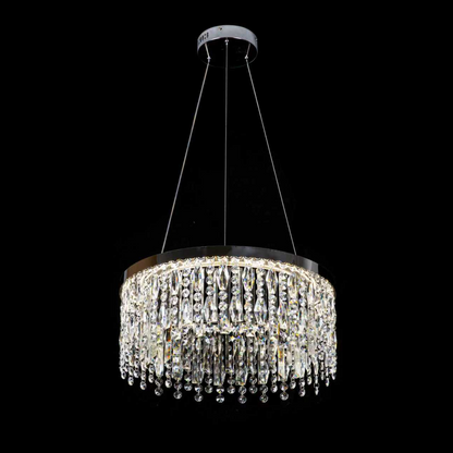 LED-es csillár távirányítóval, 98W, ROYALE Elegance, átmérő 50 cm, magasság 120 cm, hideg/semleges/meleg fény, szabályozható, ezüst, kristály, fém LED-csillár távirányítóval Alapértelmezett cím Alessandro Design
