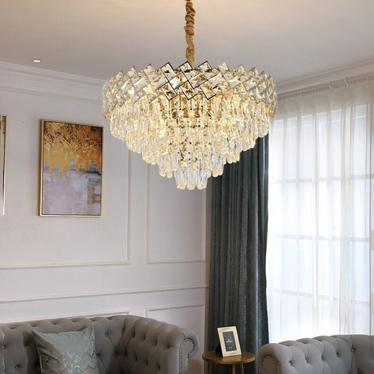 Crystal Chandelier Windsor Noble 5XE14, 40 cm átmérőjű, fényes arany, állítható magasság