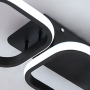 LED csillár VERTEX 35W, 3 négyzet, lineáris, hideg/meleg/semleges fény, fekete