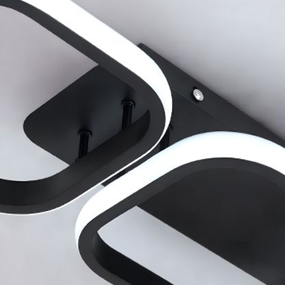 LED csillár VERTEX 35W, 3 négyzet, lineáris, hideg/meleg/semleges fény, fekete