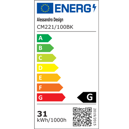 Modern csillár, LED, ARIA Largo, 31W, meleg fény, fekete