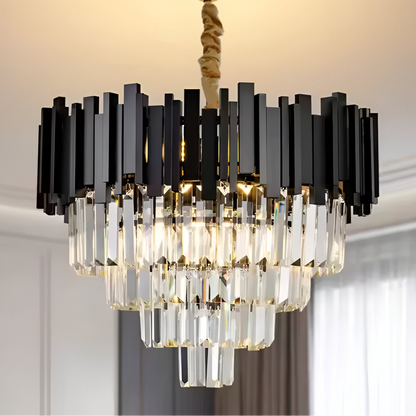 Kristály csillár BLOIS Nobile 5xE14, átmérő 40 cm, fekete, állítható magasságú kristálycsillárok alapértelmezett cím Alessandro Design