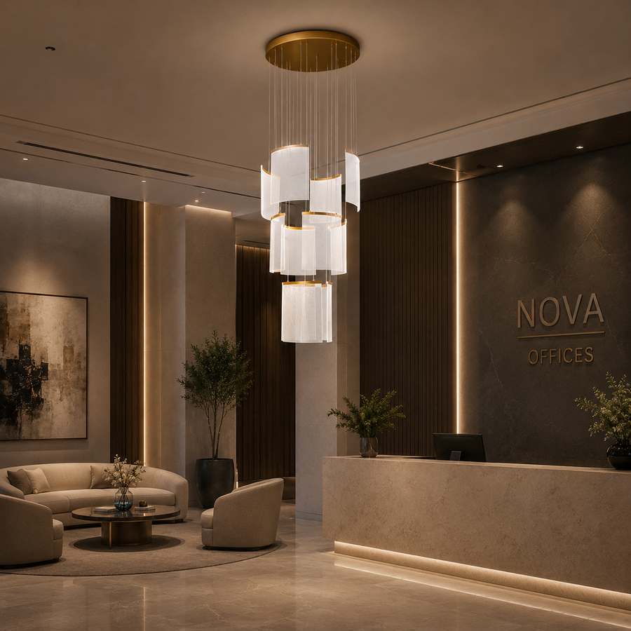 Alduino Crystal LED csillár Arany átmérő 80cm Arany Állítható magasságú