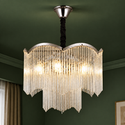 MEKELLE Magno kristálycsillár, 10x E14, átmérő 60 cm, fém és kristály, fényes króm, állítható magasságú