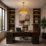 VERSAILLES Nobile kristálycsillár 5xE14, átmérő 40 cm, arany, állítható magasság