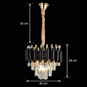 Nobile VERSAILLES kristálycsillár 5xE14, átmérő 40 cm, fényes arany és fekete