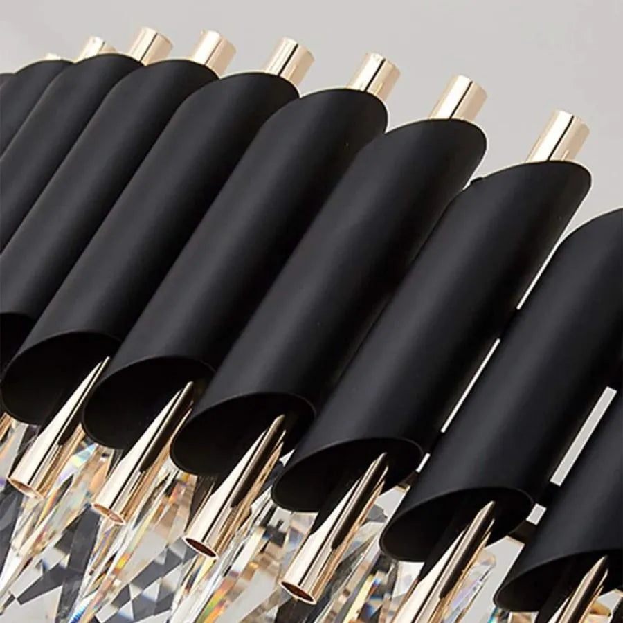 Kristálycsillár VERSAILLES Regalis 10x E14, fényes arany és fekete, állítható magasságú kristálycsillár, alapértelmezett cím Alessandro Design
