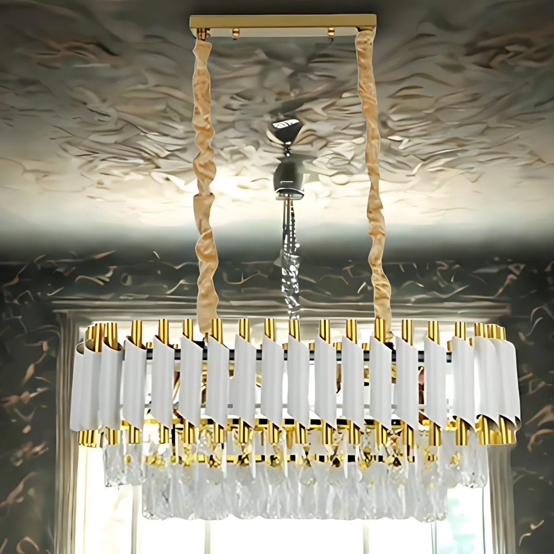 VERSAILLES Regalis kristálycsillár, hossza 80cm, 10xE14, fehér, állítható magasságú kristálycsillár, alapértelmezett cím Alessandro Design