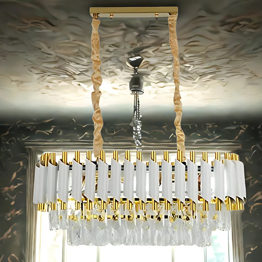 VERSAILLES Regalis kristálycsillár, hossza 80cm, 10xE14, fehér, állítható magasságú kristálycsillár, alapértelmezett cím Alessandro Design