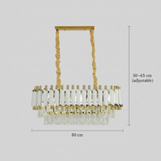 VERSAILLES Regalis kristálycsillár, hossza 80cm, 10xE14, fehér, állítható magasságú kristálycsillár, alapértelmezett cím Alessandro Design